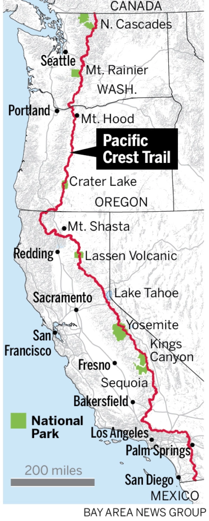 map of pct